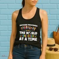 Childcare Change World One Child At A Time Daycare Teacher Women's Tank Top thumb 2