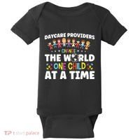 Childcare Change World One Child At A Time Daycare Teacher Baby Bodysuit thumb 0
