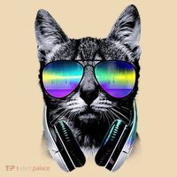 Cool Cat With Sunglasses DJ Retro Style Meme Tote Bag thumb 4