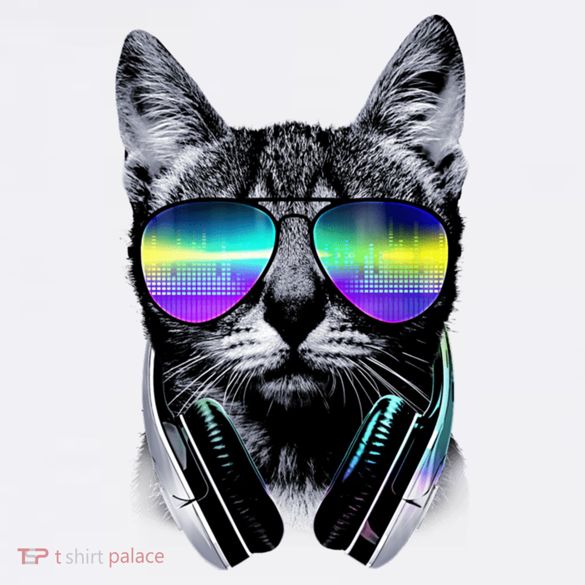 Cool Cat With Sunglasses DJ Retro Style Meme Apron