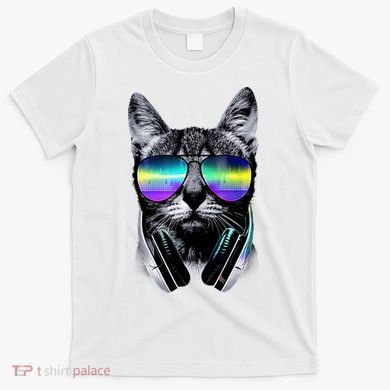 Cool Cat With Sunglasses DJ Retro Style Meme T-Shirt