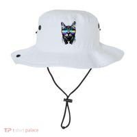 Cool Cat With Sunglasses DJ Retro Style Meme Bucket Hat thumb 0