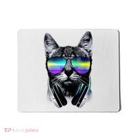 Cool Cat With Sunglasses DJ Retro Style Meme Mousepad thumb 0