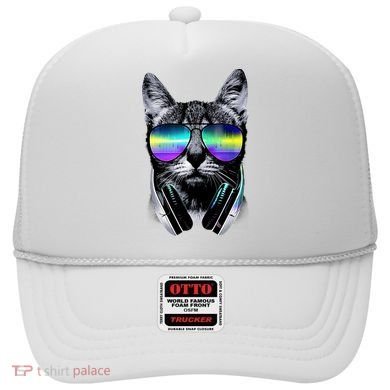 Cool Cat With Sunglasses DJ Retro Style Meme Hat