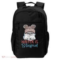 Christmas Cat Winter Is Stupid Backpack thumb 0