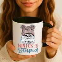 Christmas Cat Winter Is Stupid Coffee Mug thumb 3