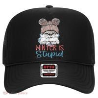 Christmas Cat Winter Is Stupid Hat thumb 0