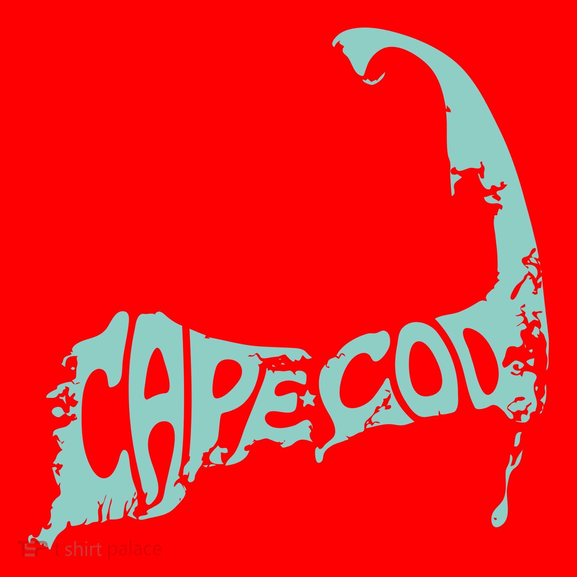 Cape Cod Word Art Santa Hat