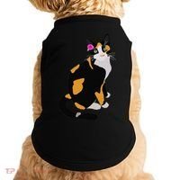Calico Cat With Pink Flower, Calico Mom, Cat Lover Doggie Tank thumb 0