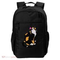 Calico Cat With Pink Flower, Calico Mom, Cat Lover Backpack thumb 0