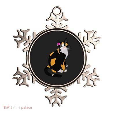 Calico Cat With Pink Flower, Calico Mom, Cat Lover Ornament