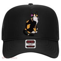 Calico Cat With Pink Flower, Calico Mom, Cat Lover Hat thumb 0
