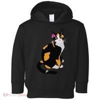 Calico Cat With Pink Flower, Calico Mom, Cat Lover Toddler Hoodie thumb 0