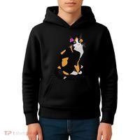 Calico Cat With Pink Flower, Calico Mom, Cat Lover Kids Hoodie thumb 4