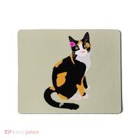 Calico Cat With Pink Flower, Calico Mom, Cat Lover Mousepad thumb 0