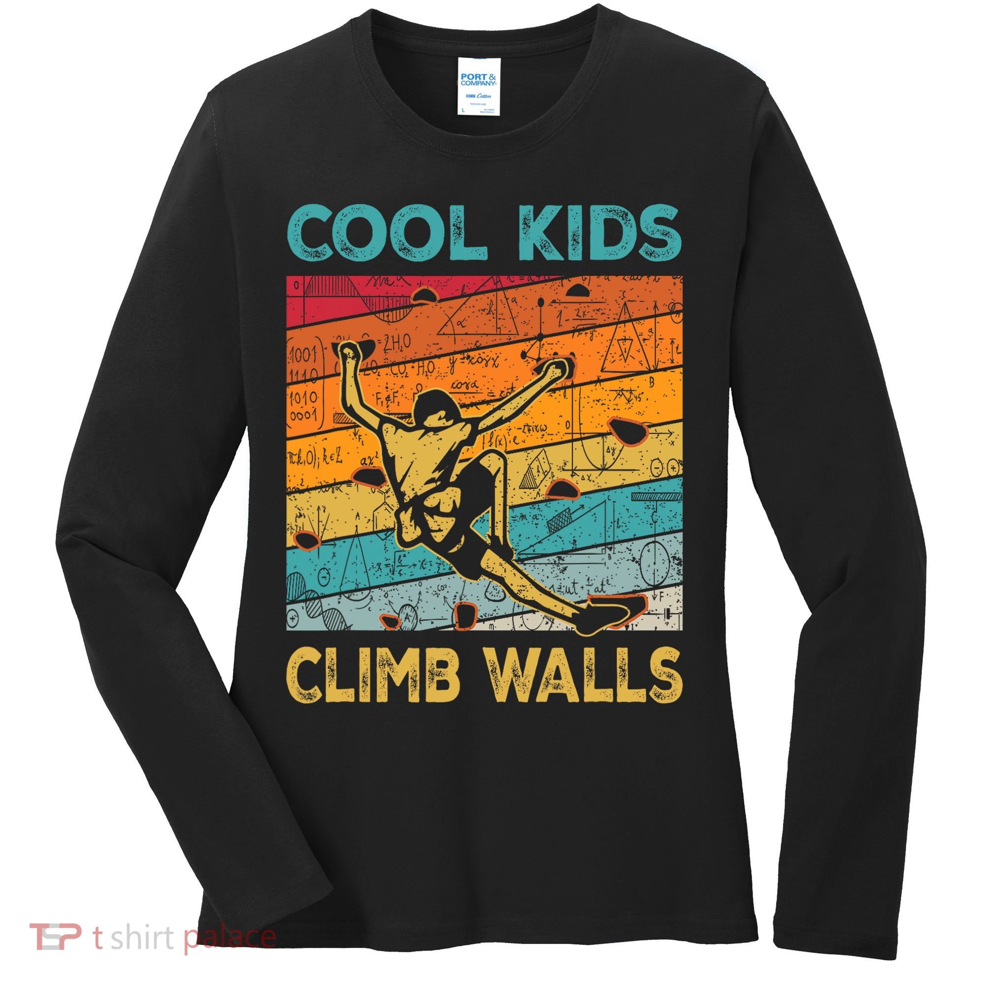 Cool Climb Walls Extreme Sport Rock Climbing Bouldering Women's Long Sleeve Shirt