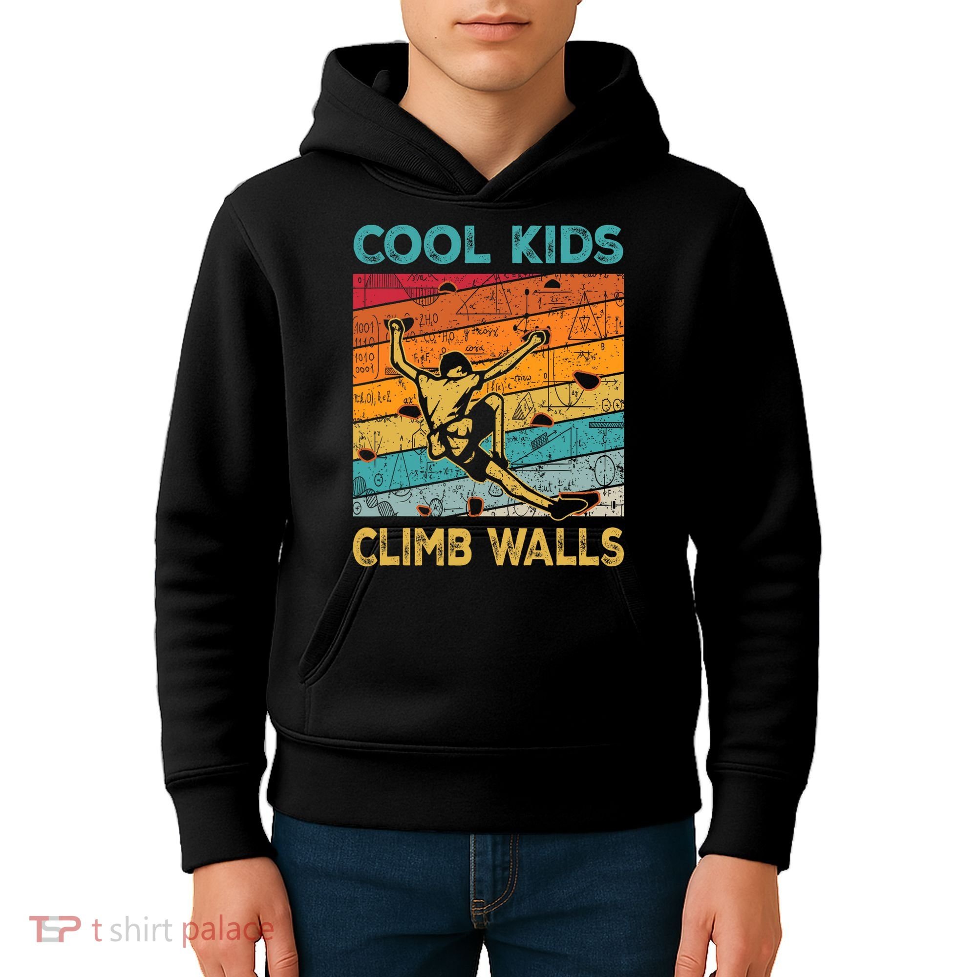Cool Climb Walls Extreme Sport Rock Climbing Bouldering Kids Hoodie