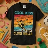 Cool Climb Walls Extreme Sport Rock Climbing Bouldering Kids T-Shirt thumb 3