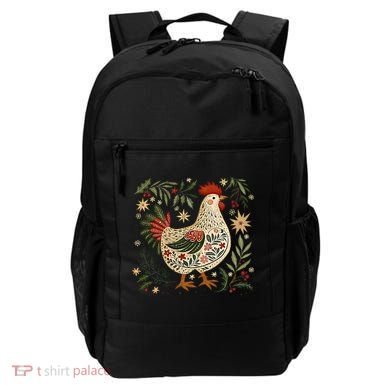 Christmas Chicken Western Floral Backpack