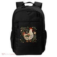 Christmas Chicken Western Floral Backpack thumb 0