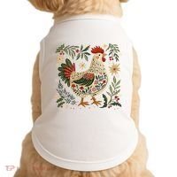 Christmas Chicken Western Floral Doggie Tank thumb 0