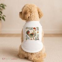 Christmas Chicken Western Floral Doggie Tank thumb 2