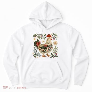 Christmas Chicken Western Floral Hoodie