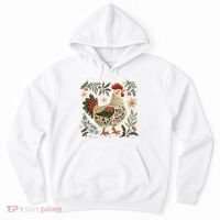 Christmas Chicken Western Floral Hoodie thumb 0