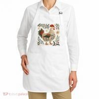 Christmas Chicken Western Floral Apron thumb 2