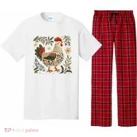 Christmas Chicken Western Floral Pajama Set thumb 0