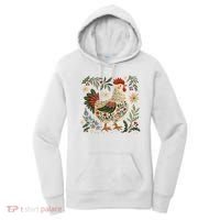 Christmas Chicken Western Floral Women's Hoodie thumb 0