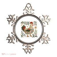 Christmas Chicken Western Floral Ornament thumb 0