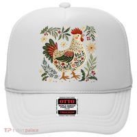 Christmas Chicken Western Floral Hat thumb 0
