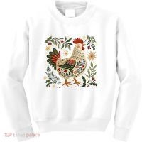 Christmas Chicken Western Floral Kids Sweatshirt thumb 0
