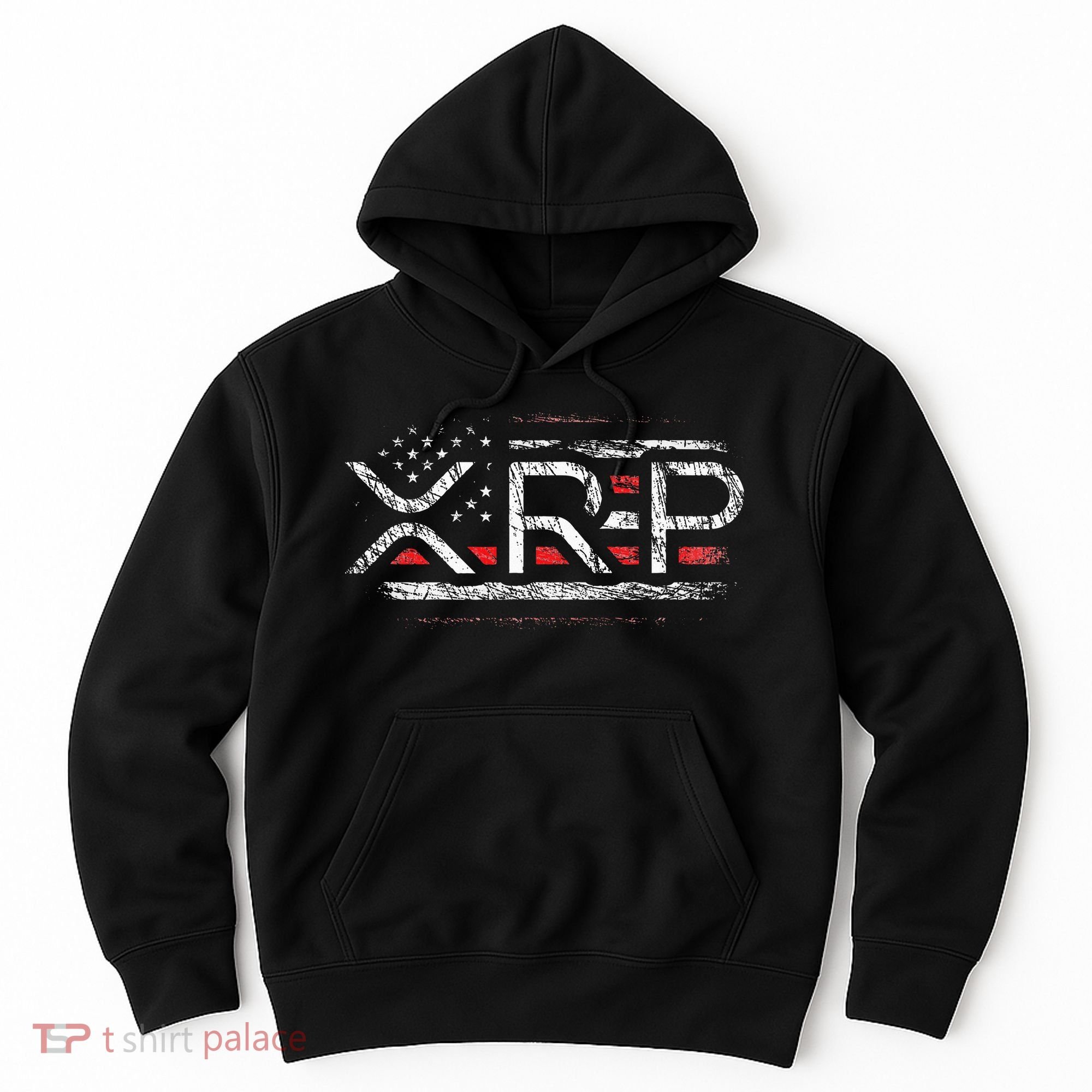 Crypto Currency Xrp Cryptocurrency American Flag Xrp Hoodie