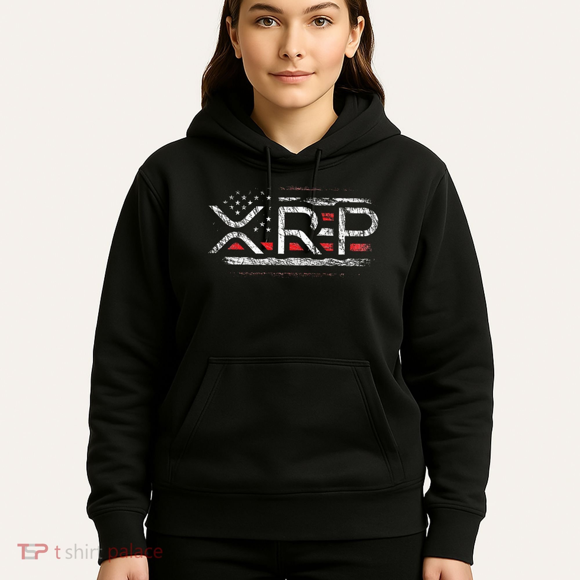 Crypto Currency Xrp Cryptocurrency American Flag Xrp Hoodie