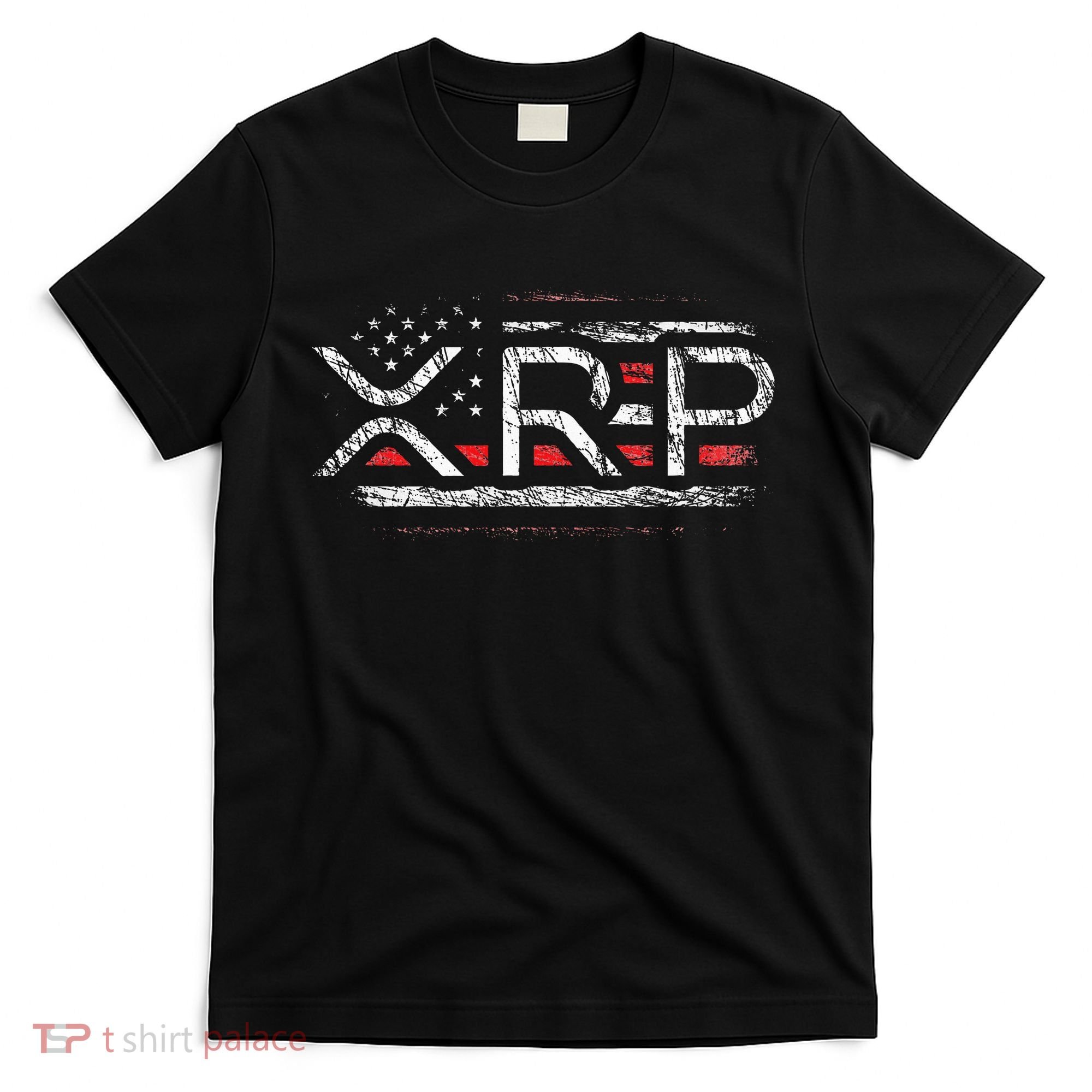 Crypto Currency Xrp Cryptocurrency American Flag Xrp T-Shirt