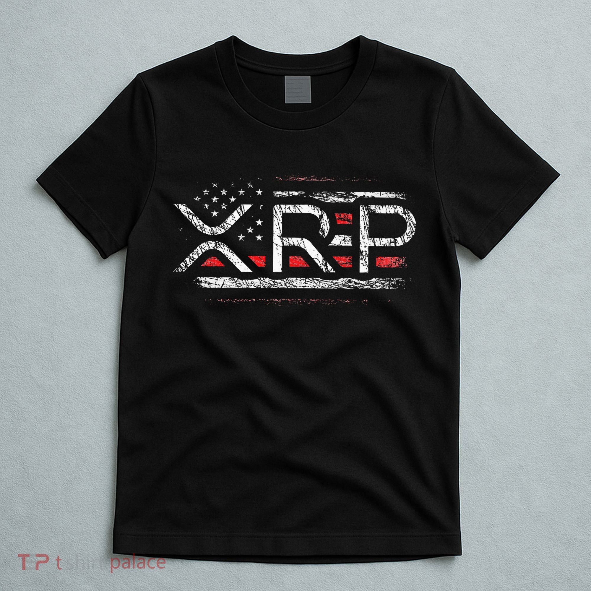 Crypto Currency Xrp Cryptocurrency American Flag Xrp T-Shirt