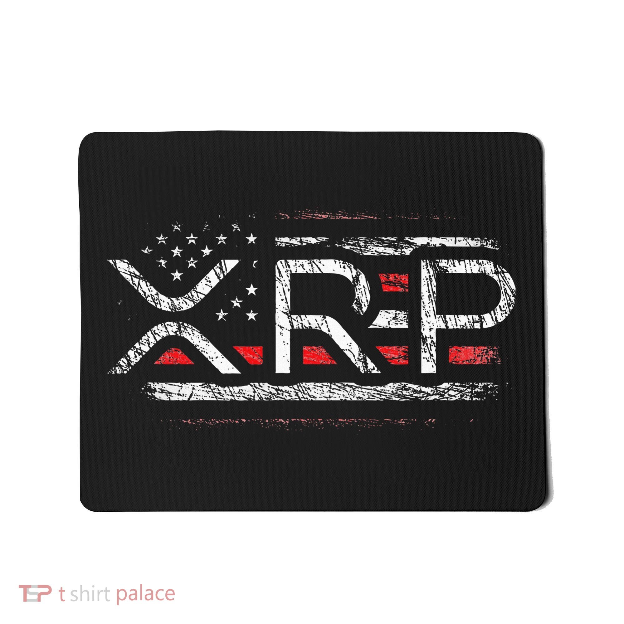 Crypto Currency Xrp Cryptocurrency American Flag Xrp Mousepad