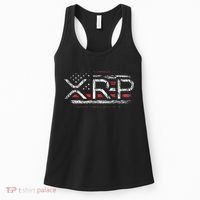 Crypto Currency Xrp Cryptocurrency American Flag Xrp Women's Tank Top thumb 0