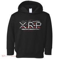 Crypto Currency Xrp Cryptocurrency American Flag Xrp Toddler Hoodie thumb 0