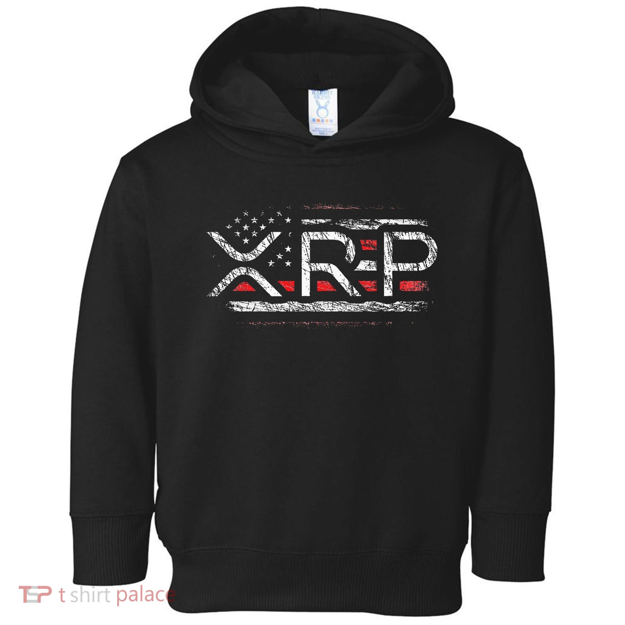 Crypto Currency Xrp Cryptocurrency American Flag Xrp Toddler Hoodie