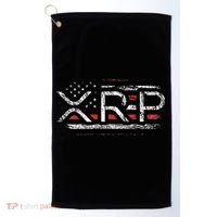 Crypto Currency Xrp Cryptocurrency American Flag Xrp Golf Towel thumb 0