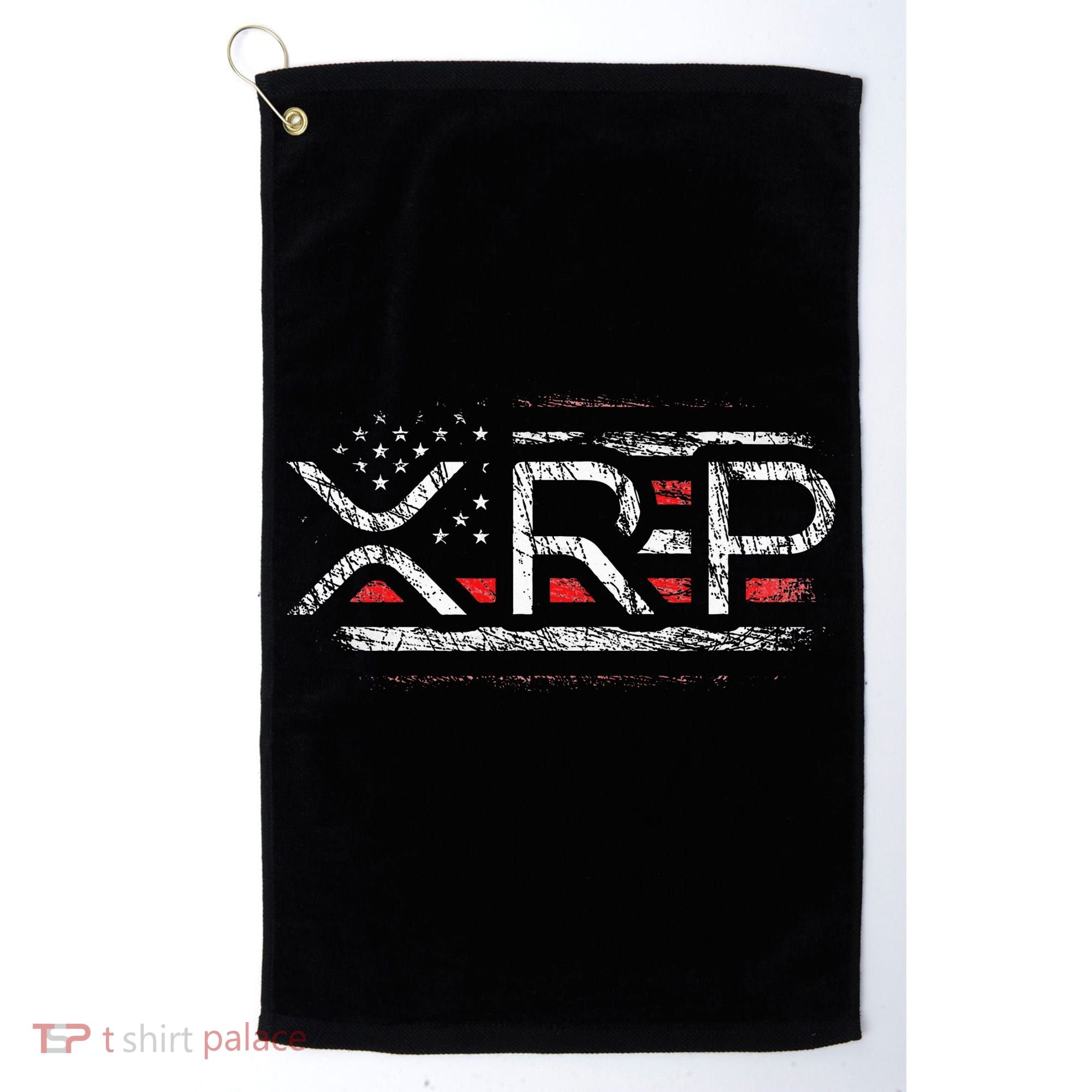 Crypto Currency Xrp Cryptocurrency American Flag Xrp Golf Towel