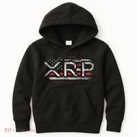 Crypto Currency Xrp Cryptocurrency American Flag Xrp Kids Hoodie thumb 0