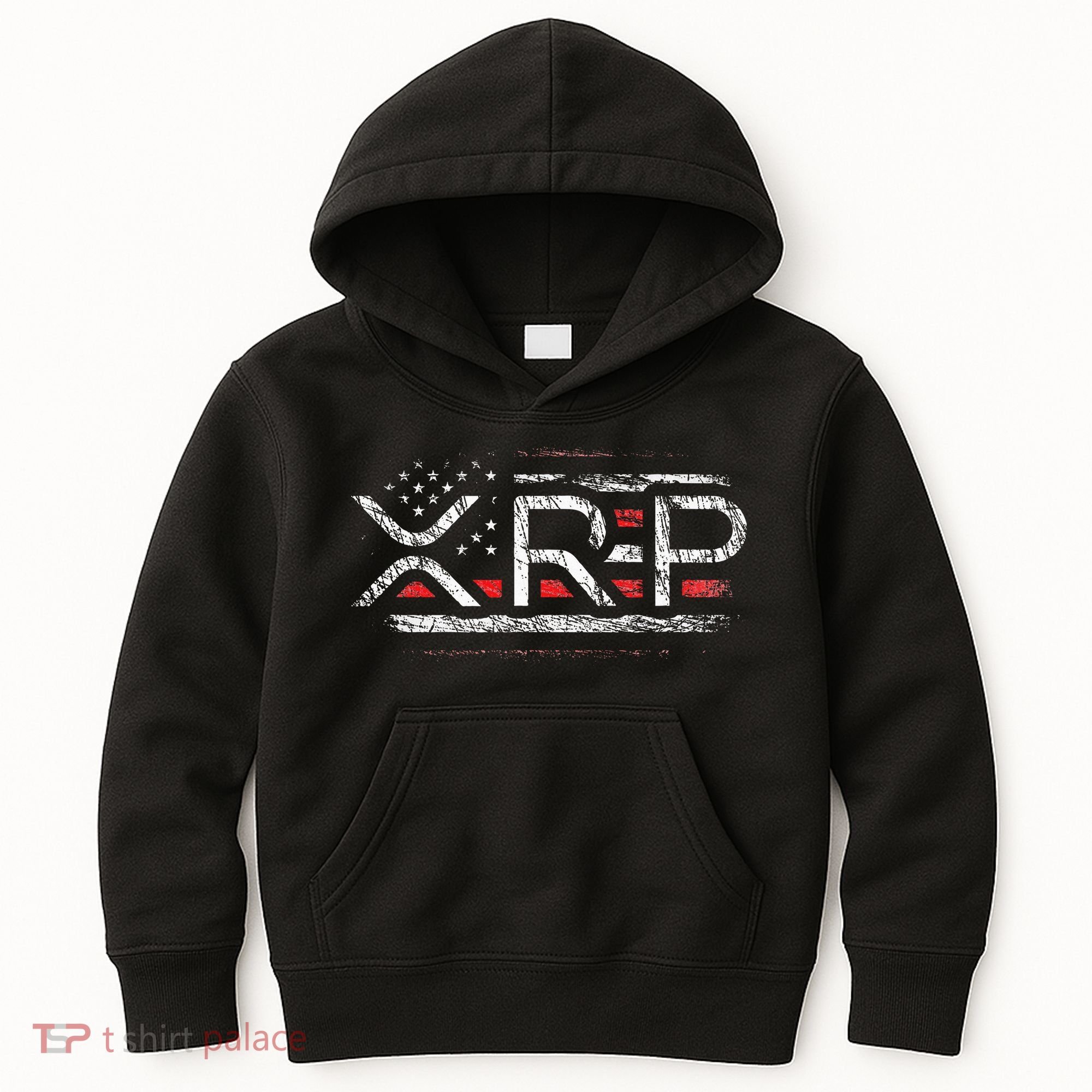 Crypto Currency Xrp Cryptocurrency American Flag Xrp Kids Hoodie