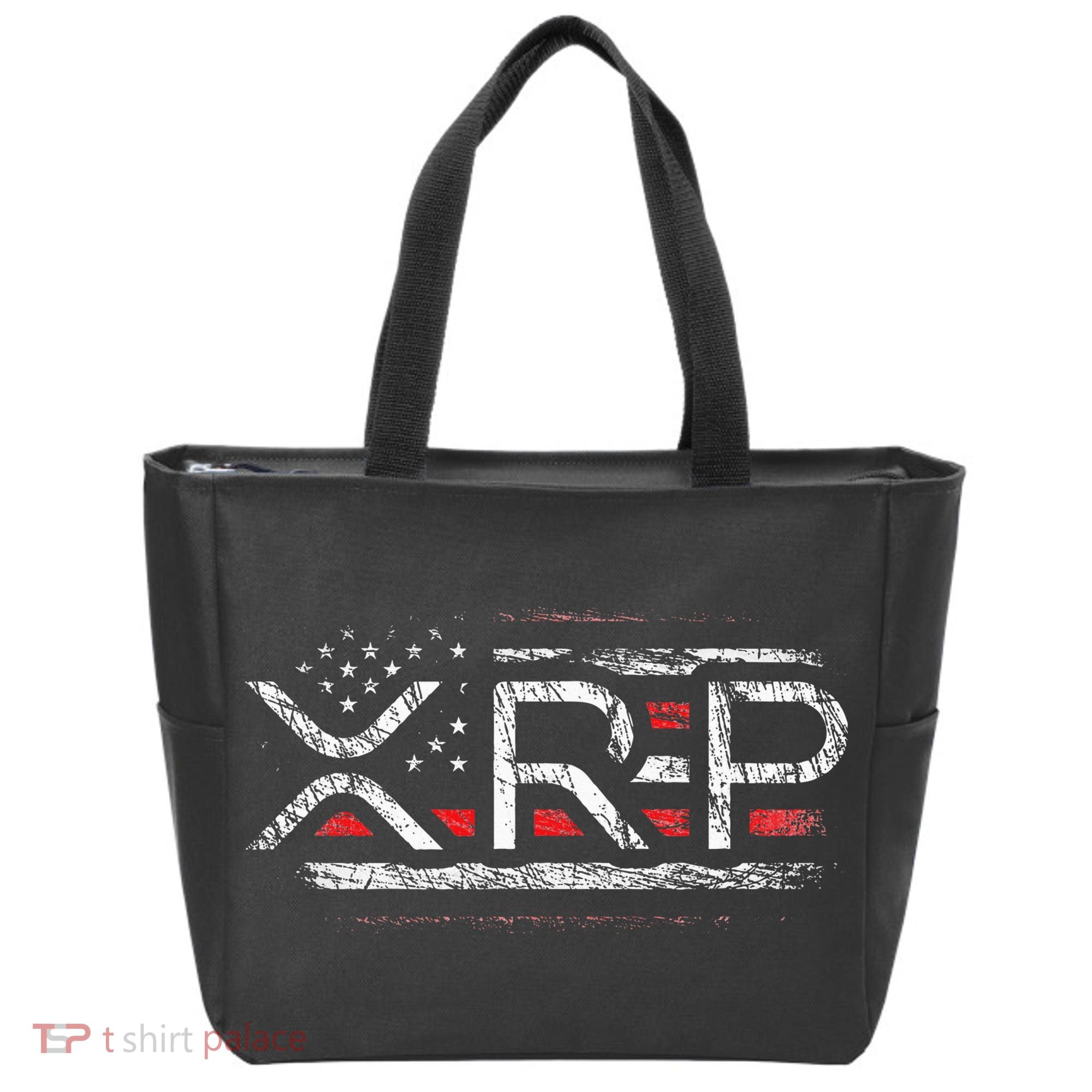 Crypto Currency Xrp Cryptocurrency American Flag Xrp Tote Bag