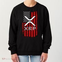 Crypto Currency Xrp Ripple Internet Money American Flag Women's Sweatshirt thumb 0