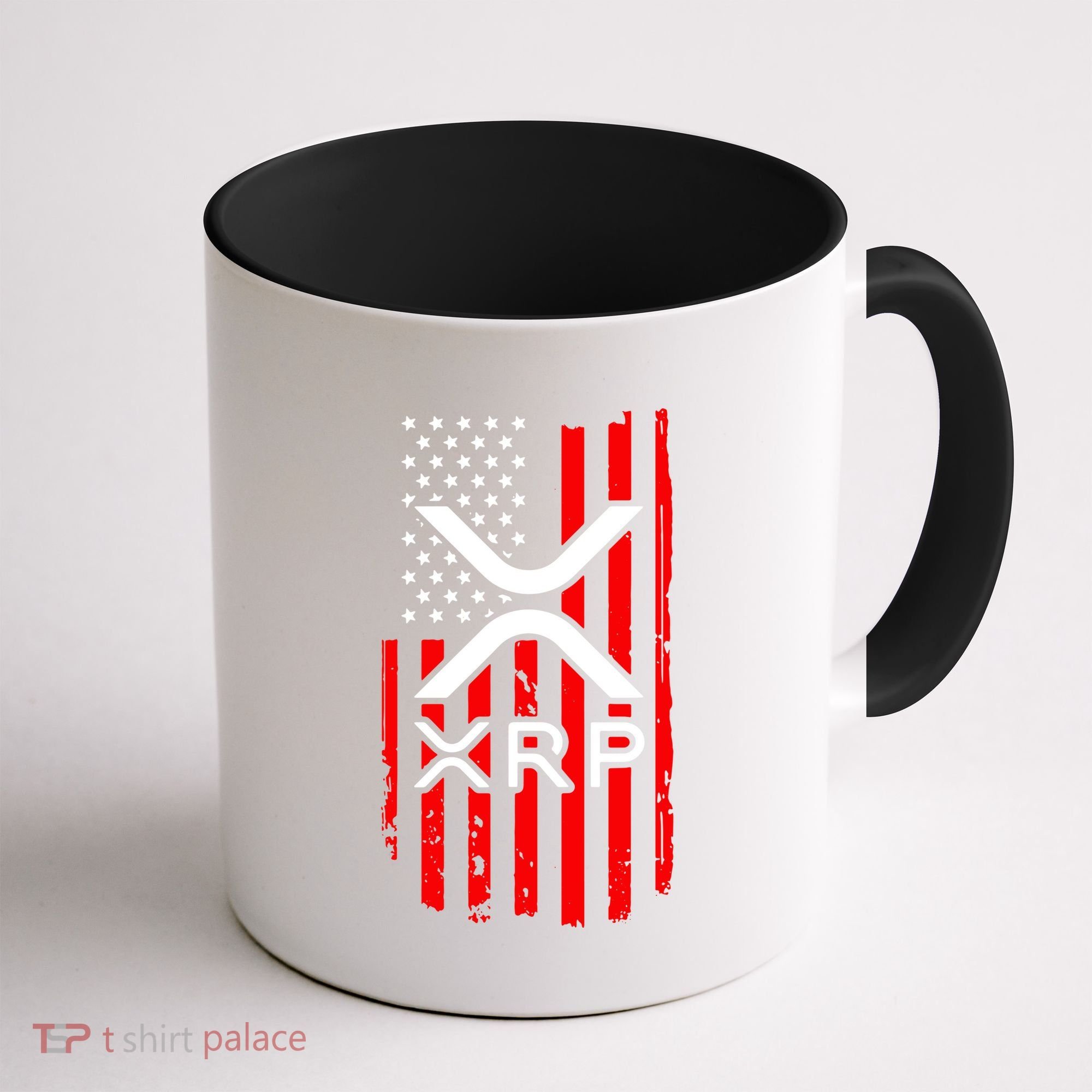 Crypto Currency Xrp Ripple Internet Money American Flag Coffee Mug