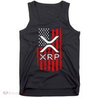 Crypto Currency Xrp Ripple Internet Money American Flag Tank Top thumb 0